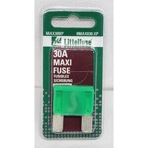 Adv 30A Maxi Fuse Littelfuse MAX30BP Green Automotive Fuse